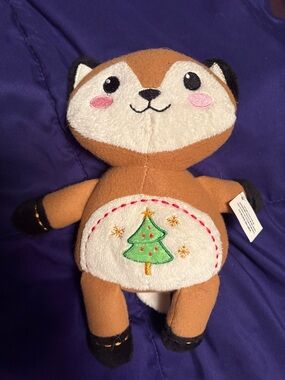 Plush Fox Holiday Stuffed Toy - Brown